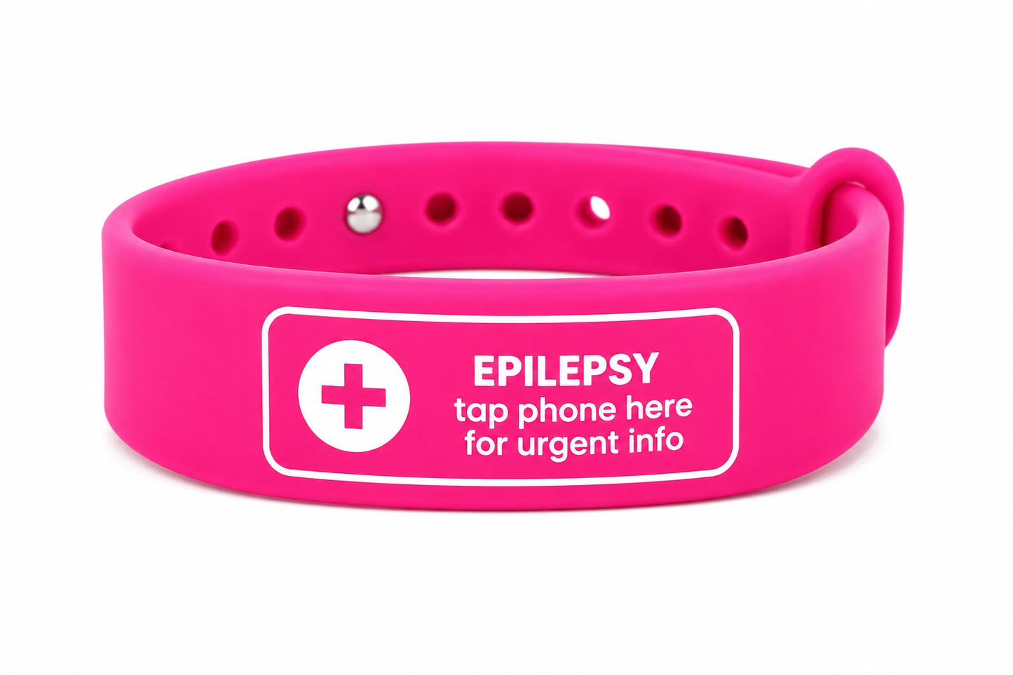 Epilepsy Medical Alert NFC Wristband | Emergency Contact Band | Safe & Snappy