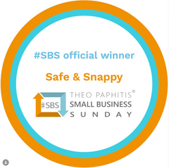 Theo Paphitis Small Business Sunday official winner badge