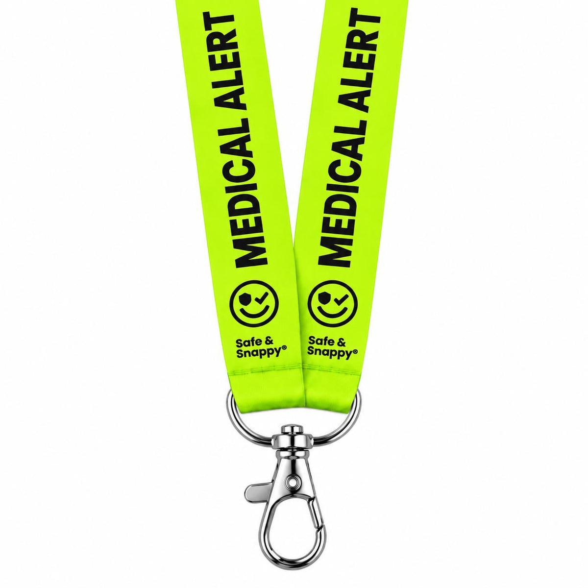 Medical Alert lanyard with safety breakaway clip by Safe & Snappy