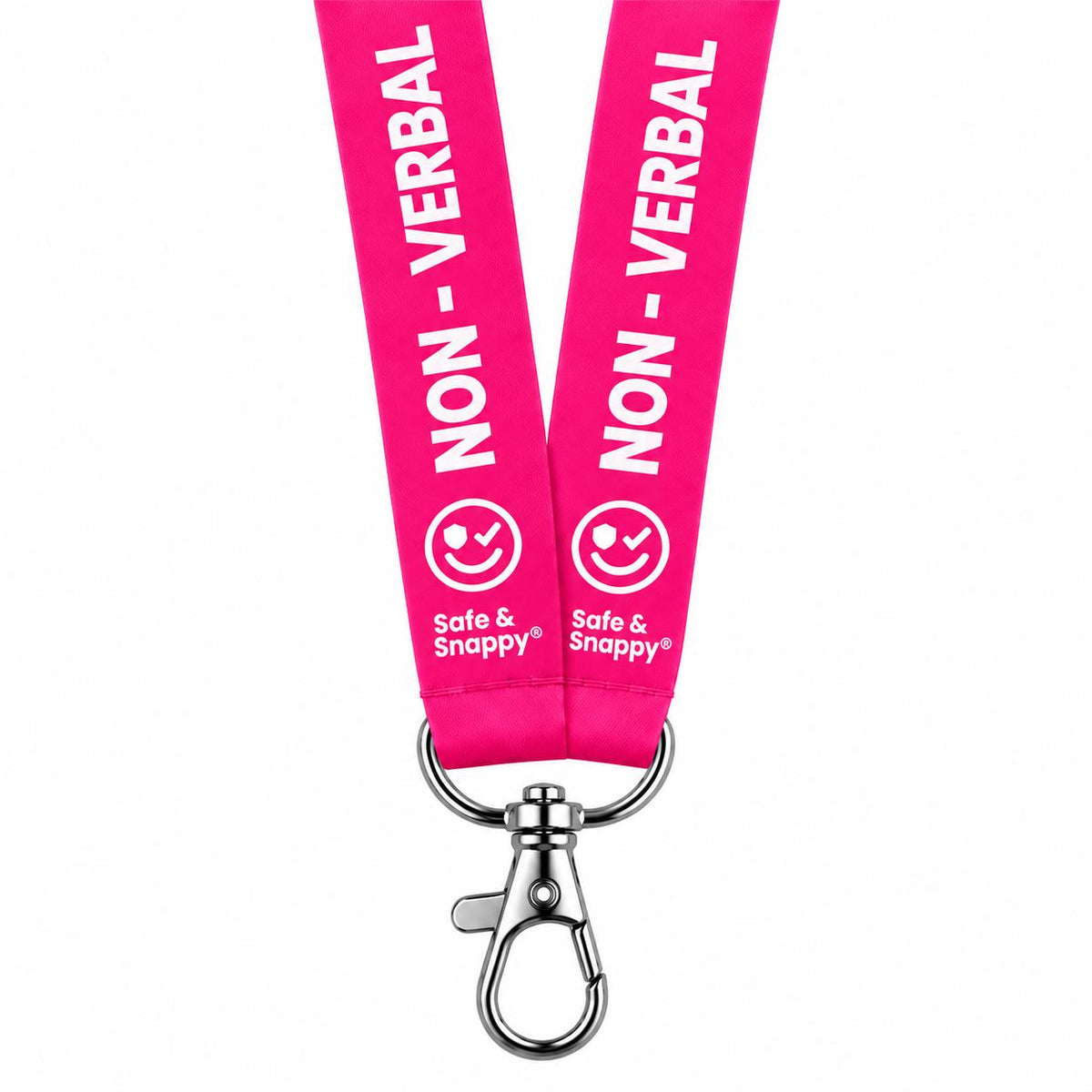 Pink non-verbal lanyard