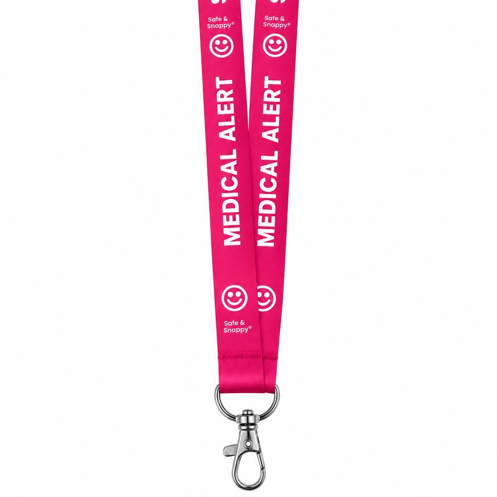 Medical alert lanyard sizes for children and adults