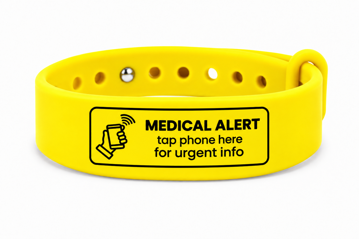 Medical Alert NFC Wristband