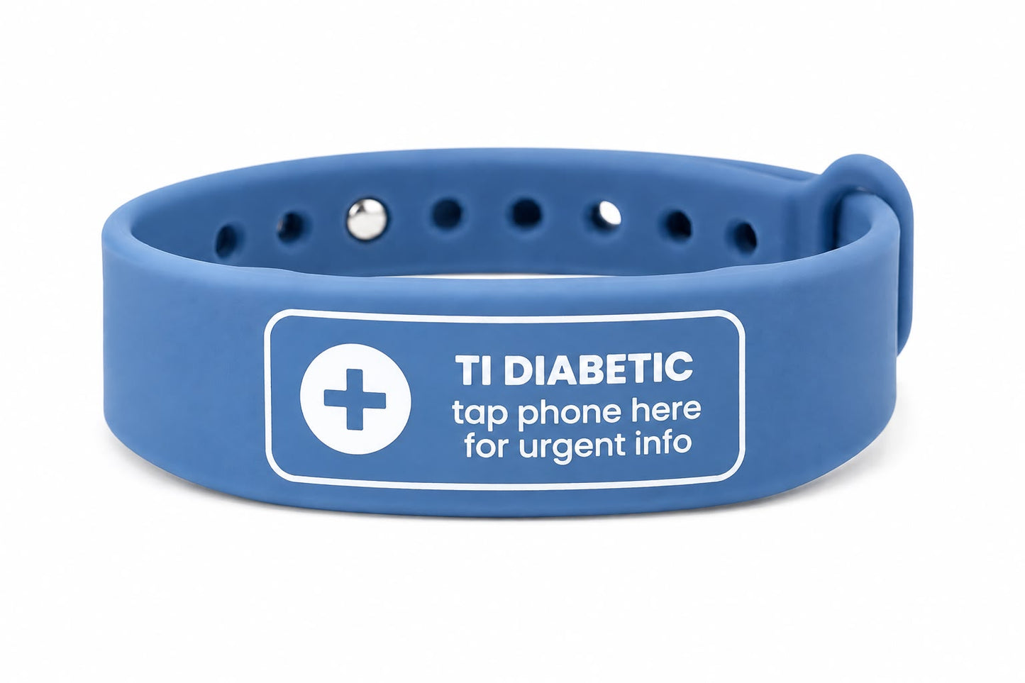 Type 1 Diabetes Medical Alert NFC Wristband | Emergency Contact Band | Safe & Snappy