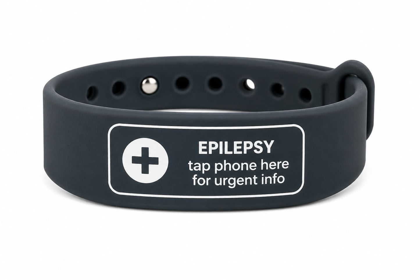 Epilepsy Medical Alert NFC Wristband | Emergency Contact Band | Safe & Snappy