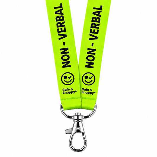 Non-Verbal lanyard with safety breakaway clip by Safe & Snappy
