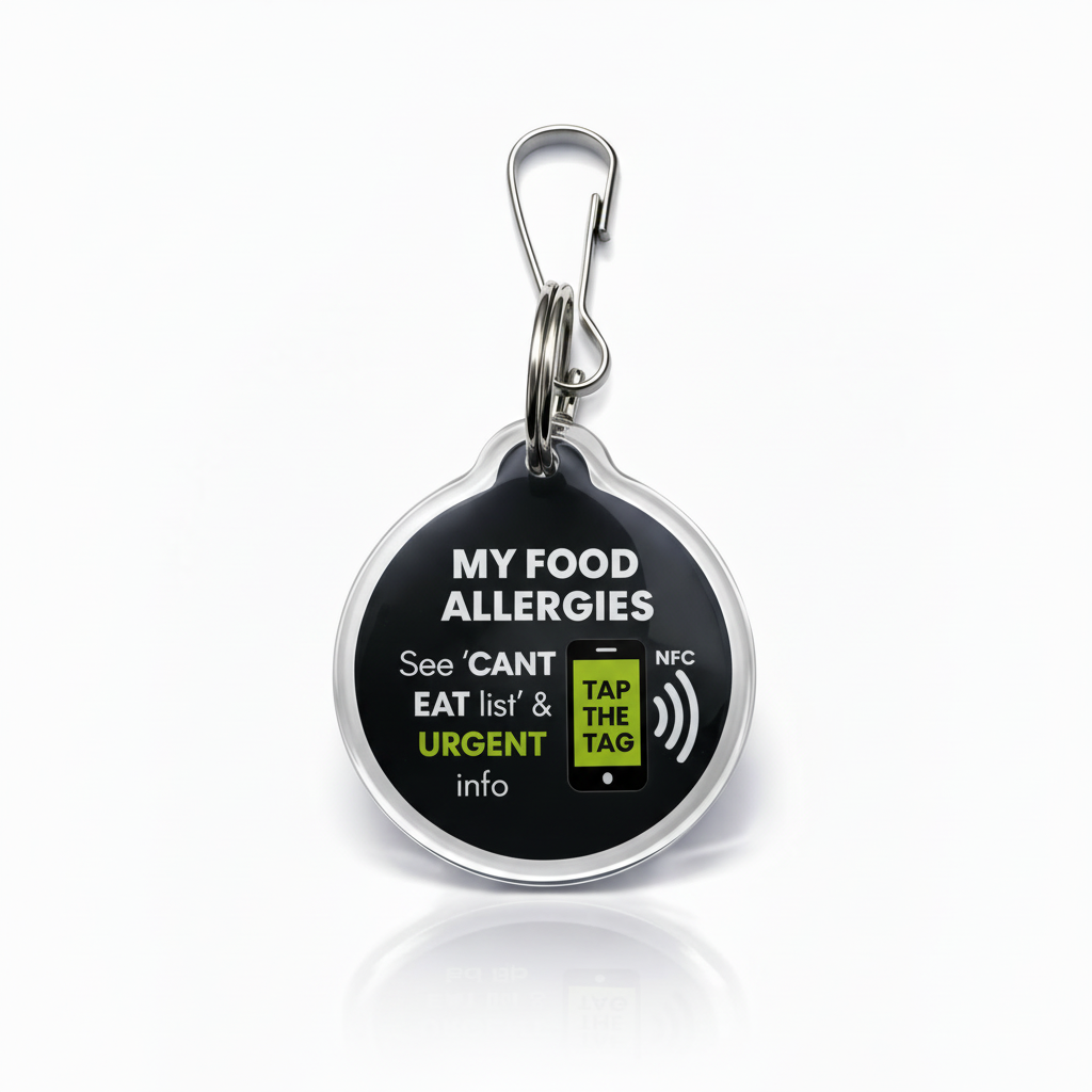 Food Allergies Tag - Black