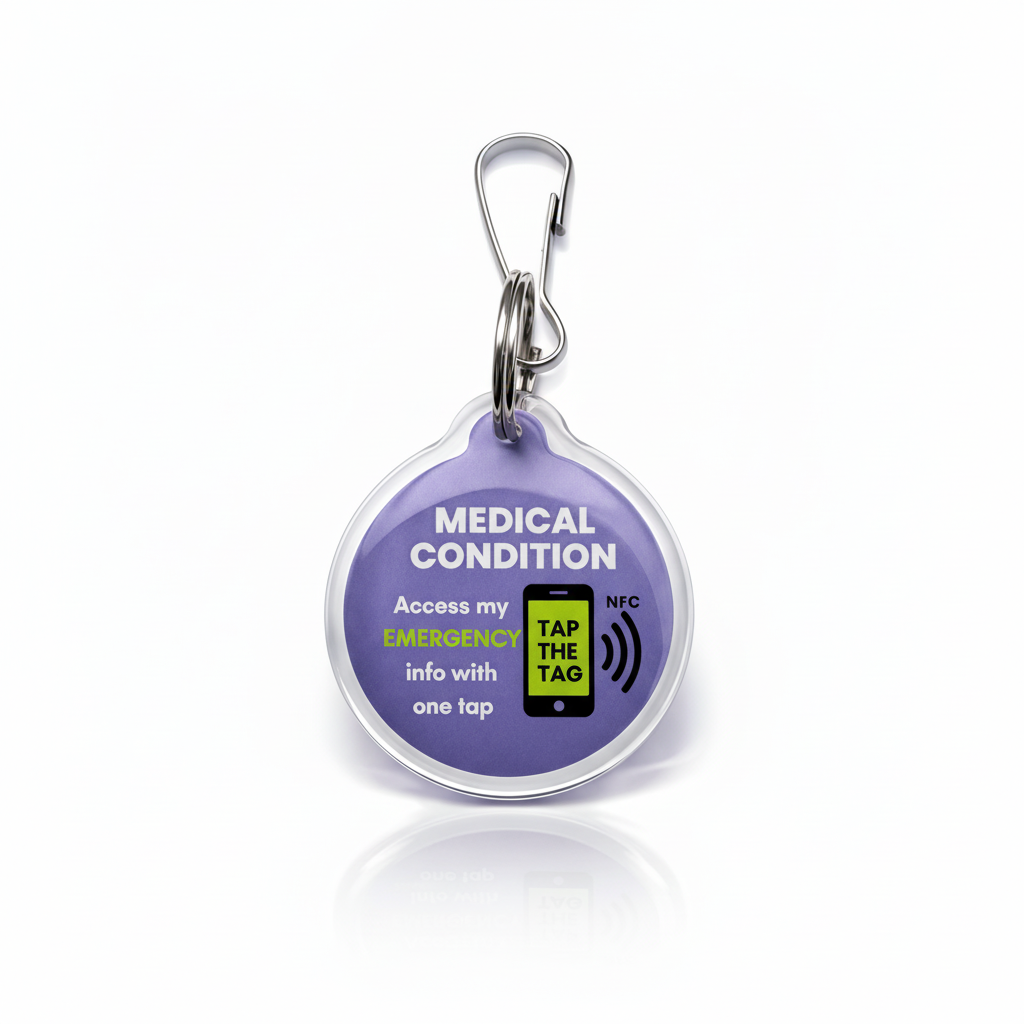 Medical Condition Tag - Purple variant