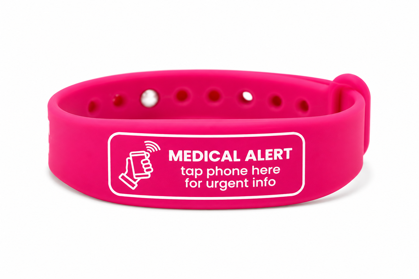 Medical Alert NFC QR Wristband | Medical ID Bracelet | Emergency Contact Band | Safe & Snappy